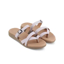 Tresmode Open Toe Flats With Buckles image 1