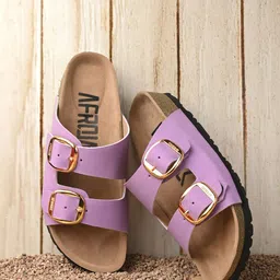 AfroJack Women Open Toe Flats with Buckles-image-26