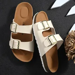 BRISKERS Women Open Toe Flats with Buckles-picture-27