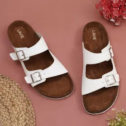 Lavie Open Toe Flats With Buckles image 1