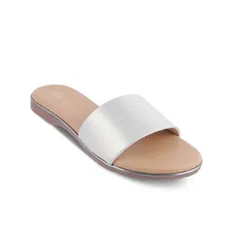 Tresmode Textured Open Toe Flats-2