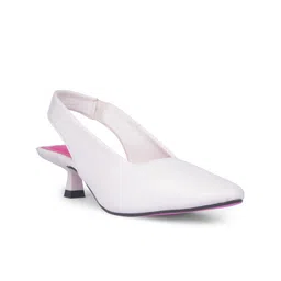 Bata Pointed Toe Kitten Heeled Pumps-image-19