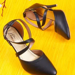 JM Looks Pointed Toe Stiletto Heels With Buckles-13