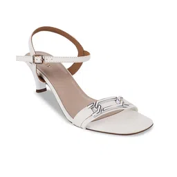 Metro Embellished Open Toe Slim Heels With Buckles-18