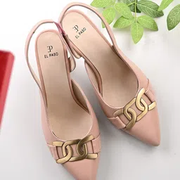 El Paso Embellished Pointed Toe Slim Mules With Backstrap image 1