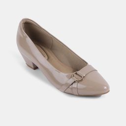 LEMON & PEPPER Pointed Toe Embellished Work Block Pumps-17
