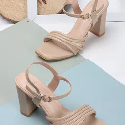 Carlton London Colourblocked Party Block Pumps with Buckles-51