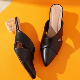 GNIST Pointed Toe Block Heeled Mules image 1