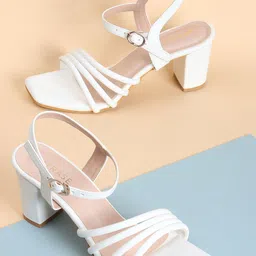 TRASE Open Toe Block Heels-27