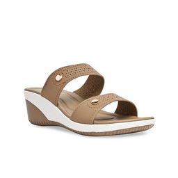 Rocia Textured Laser Cut Open Toe Wedge Heels-7