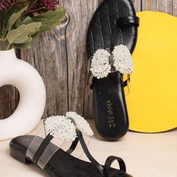 NATSHUZ Embellished Comfort Sandals with Buckles-image-55
