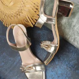 Carlton London Textured Open Toe Block Heels image 1