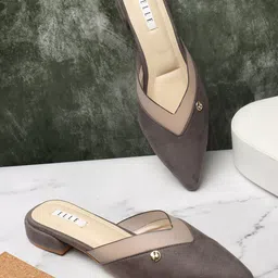 ELLE Pointed Toe Flat Mules-71