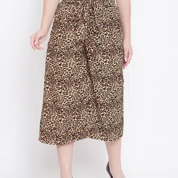 TULIP 21 Women Animal Printed Smart Tapered Fit Culottes Trousers-image-20