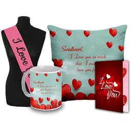 ME & YOU 4-Pcs Red & Green I Love You Printed Valentine's Day Gift Sets-12