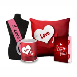 ME & YOU Red White 4 Pieces I Love You Printed Valentine's Gift Sets-image-45
