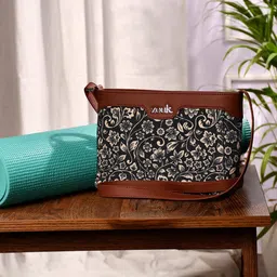 ZOUK FloMotif Harmony Floral Printed Structured Sling Bag-image-60