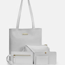 Bagsy Malone Set Of 5 Textured Structured Shoulder Bag-33