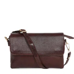 Teakwood Leathers Textured Leather Structured Sling Bag-10