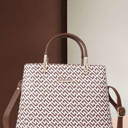 YOYOWING Geometric Printed Structured Handheld Bag-33