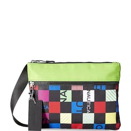 Nautica Geometric Printed Structured Sling Bag-34