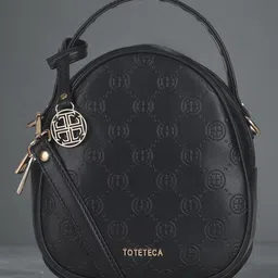 Toteteca PU Half Moon Sling Bag with Cut Work-9