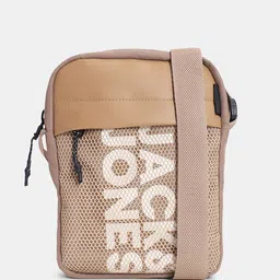Jack & Jones Typography Printed Structured Sling Bag-17