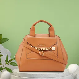Caprese Structured Satchel with Cut Work-18