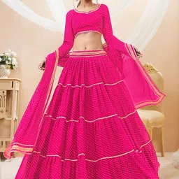 FABPIXEL Striped Gotta Patti Lehenga Choli With Dupatta-picture-25