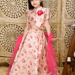 SAKA DESIGNS Girls Printed Ready to Wear Lehenga & Blouse With Dupatta-image-39