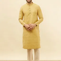 Manyavar Ethnic Motifs Woven Design Regular Kurta with Pyjamas-image-103