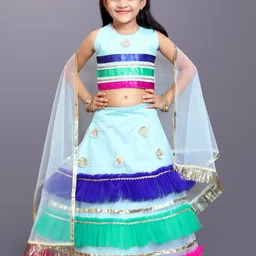 BAESD Girls Ready to Wear Lehenga & Blouse With Dupatta-image-20
