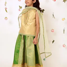 A Little Fable Girls Ready to Wear Lehenga & Blouse With Dupatta-image-19