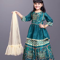 BAESD Girls Printed Ready to Wear Lehenga & Blouse With Dupatta-picture-7