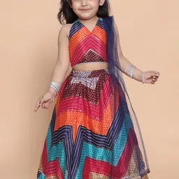 BAESD Girls Printed Ready to Wear Lehenga & Blouse With Dupatta-picture-2