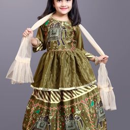 BAESD Girls Printed Pure Georgette Ready to Wear Lehenga & Blouse With Dupatta-picture-54