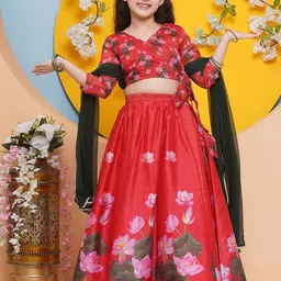 Bitiya by Bhama Girls Printed Ready To Wear Lehenga & Blouse With Dupatta-image-73