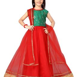 BAESD Girls Printed Ready to Wear Lehenga & Blouse With Dupatta-image-13