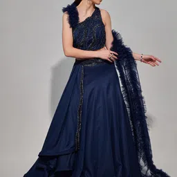 ONE KNOT Made to Measure Lehenga & Blouse With Dupatta-image-58
