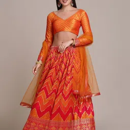 KALINI Semi-Stitched Lehenga & Unstitched Blouse With Dupatta-picture-54