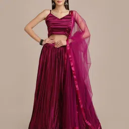 KALINI Semi-Stitched Lehenga & Unstitched Blouse With Dupatta-picture-38