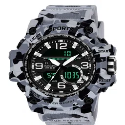 Walrus Men Dial & Silver Toned Straps Analogue and Digital Sports Watch EWTM-CAM-020707-20