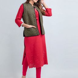 SUTI Abstract Printed Cotton Lightweight Tailored Jacket-11
