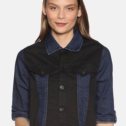 KULTPRIT Washed Lightweight Crop Denim Jacket-image-2