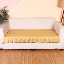 STITCHNEST Yellow Leatherite Regular Sofa Cover-image-26