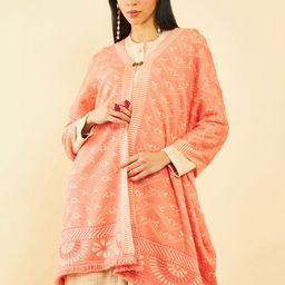 Soch Geometric Pattern Woven Design Acrylic Shawl-21