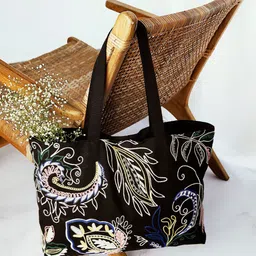 Accessorize London Women's Multi Won Paisley Embroidered Handbag-25