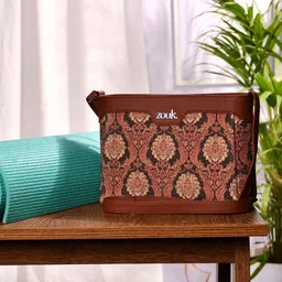 ZOUK Floral Printed Structured Sling Bag-image-77
