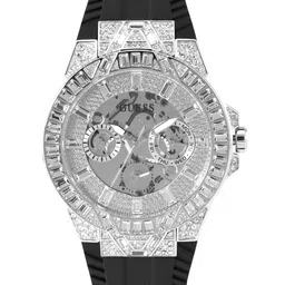 GUESS Men Dynasty Skeleton Dial Analogue Multi Function Watch GW0498G1-48