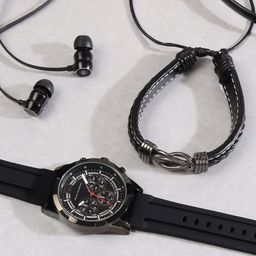 French Connection Men Analogue Watch With Leather Bracelet-image-44